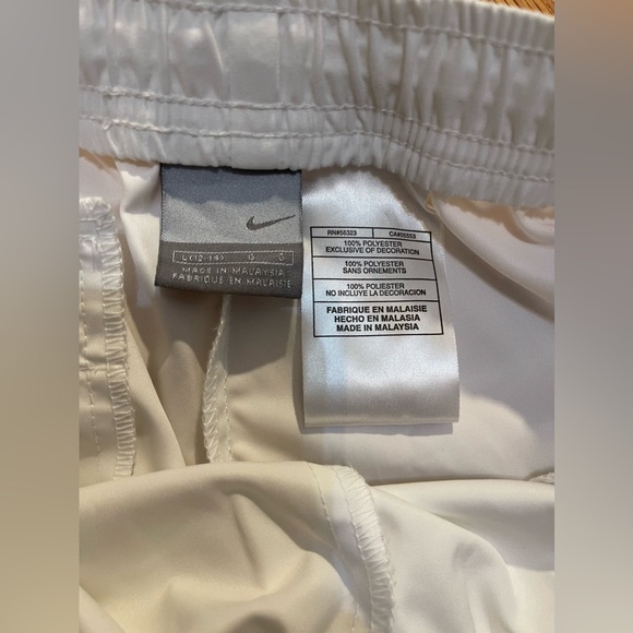 Nike Track Pants Cropped Womens 12-14 LG White Elastic Waist Running Jogging - Picture 7 of 8